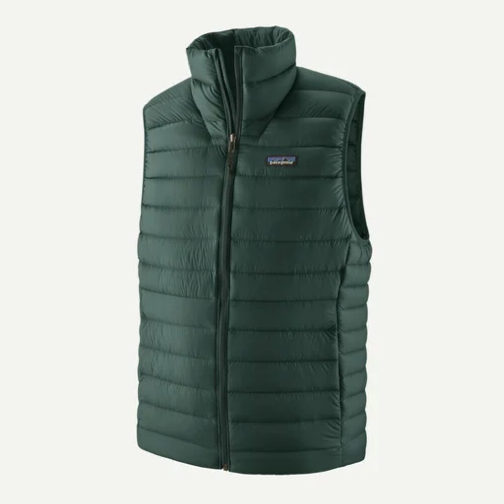 Men's Down Sweater Vest Color Cascade Green